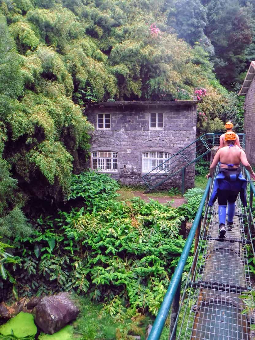 The hike to the beginning of the canyoning experience at Salto do Cabrito