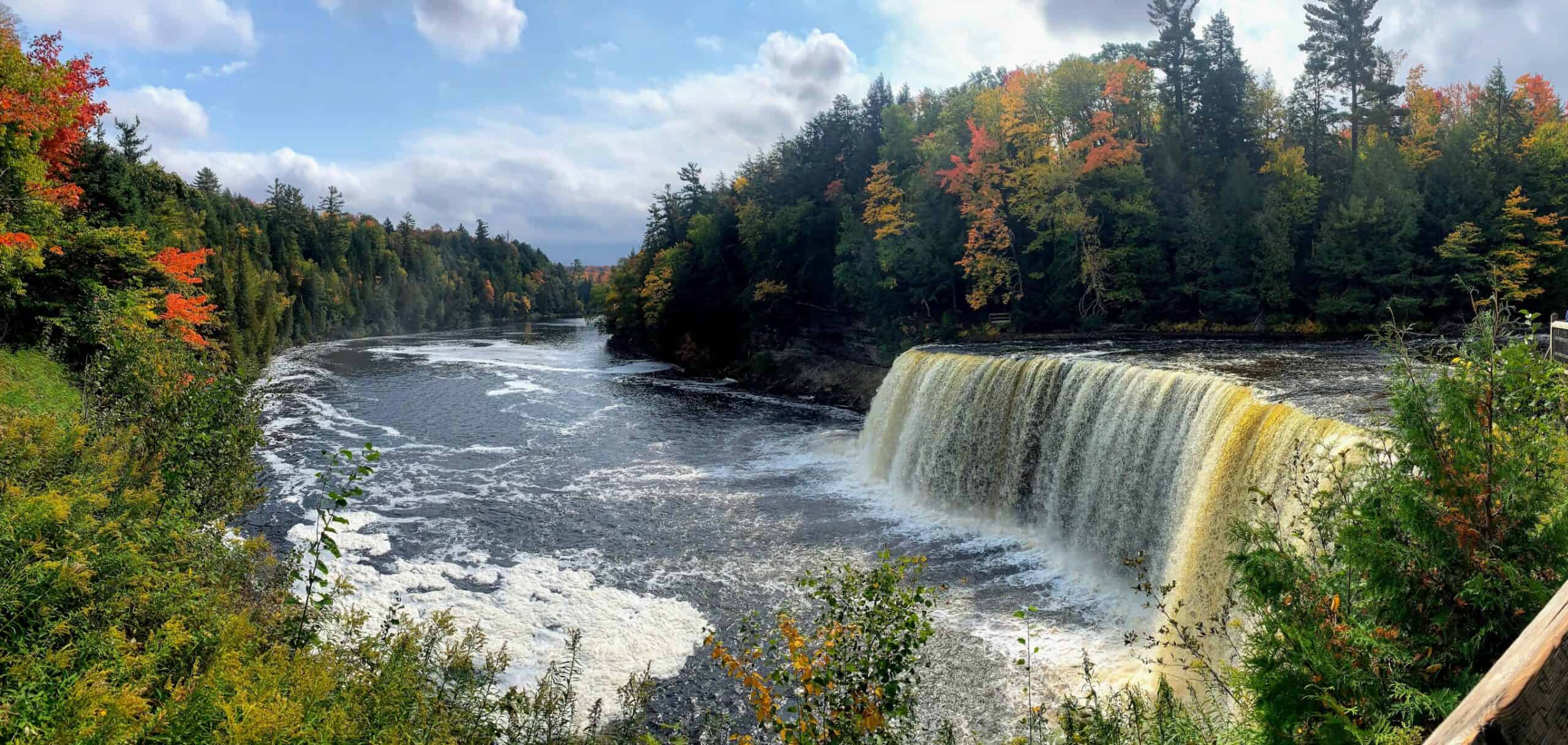 Before traveling from Tahquamenon Falls to Pictured Rocks, make sure you see the Upper Falls, this 50-foot tall waterfall.