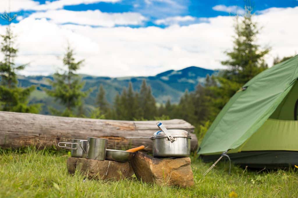Having the right gear, including this cooking gear and sleeping system, is extremely important when you learn how to stay warm in a tent.