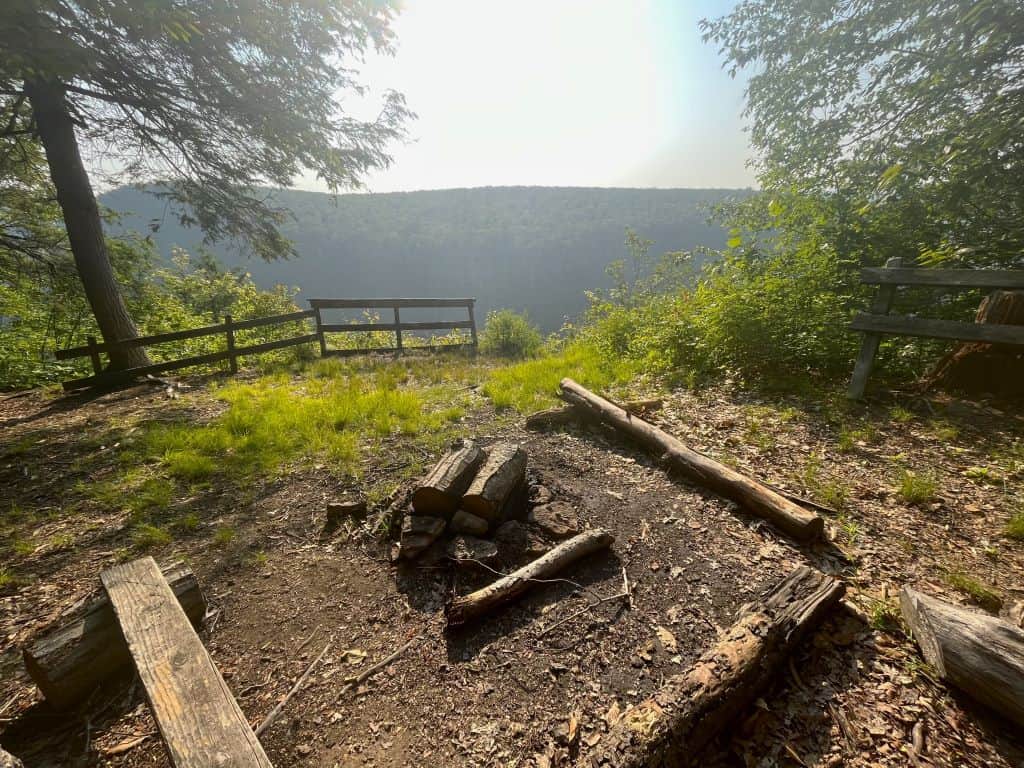 Some of the campsites in Tioga State Forest provide beautiful views of the Pine Creek Gorge.